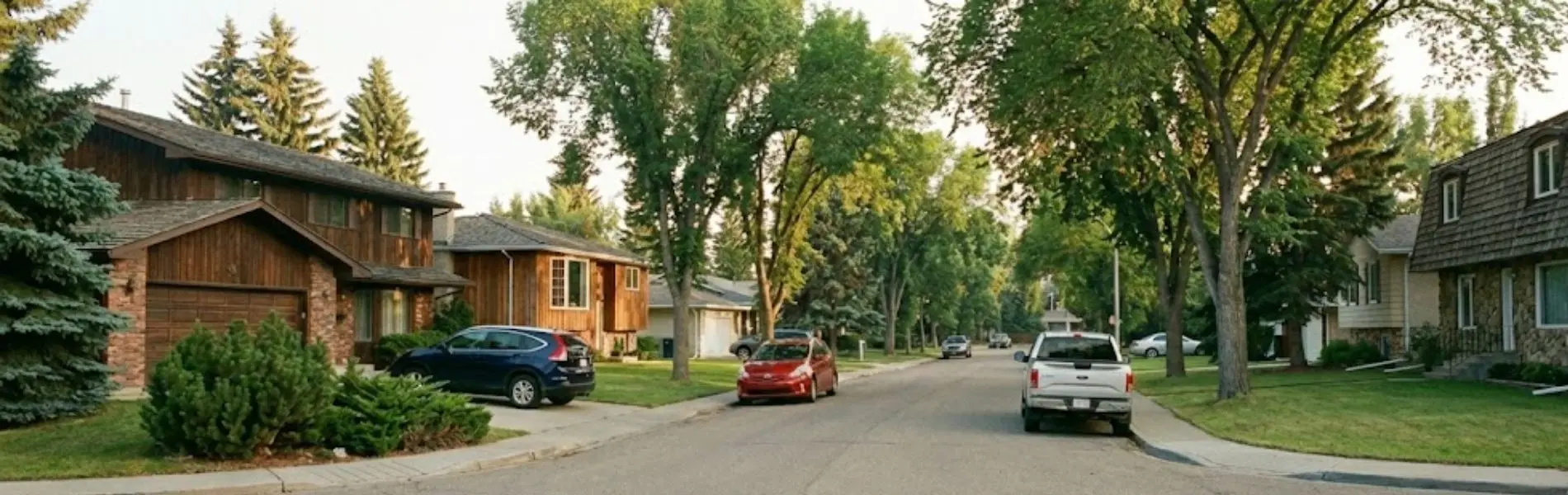 A quiet residential street in the Glencairn neighbourhood of East Regina