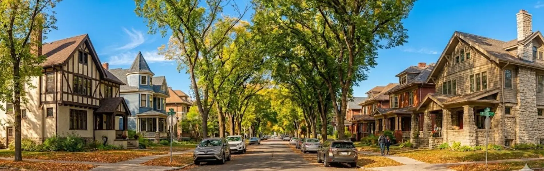 Historic brick homes in the Transition Area of Regina near Wascana Park